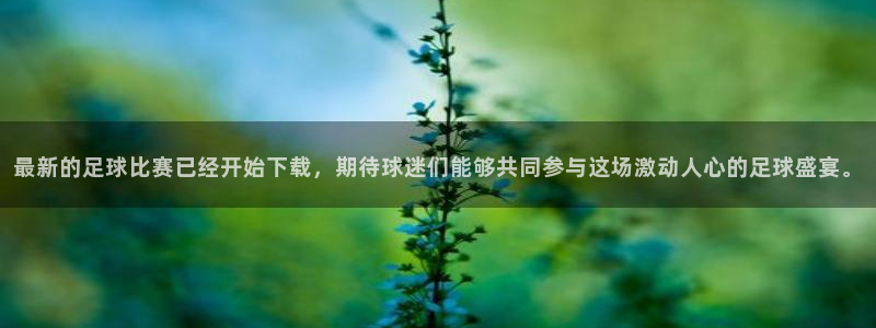 最新的足球比赛已经开始下载，期待球迷